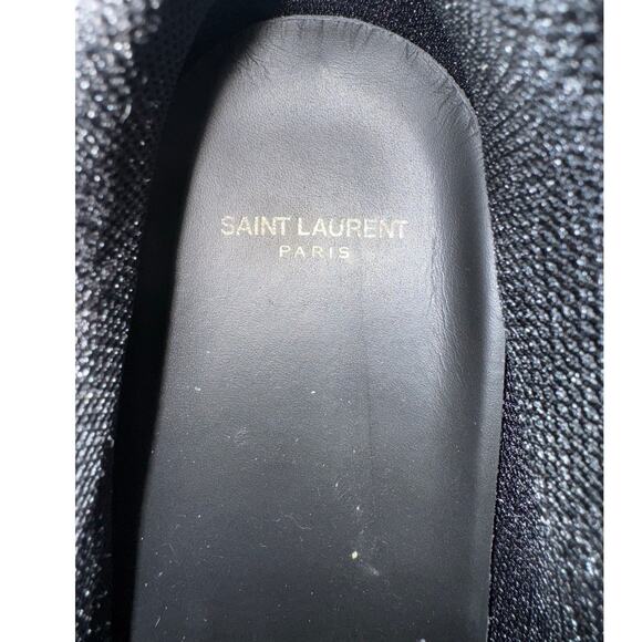 $795 Saint Laurent Men\'s Black Suede Jump Sneaker With Logo size 12 main image 10